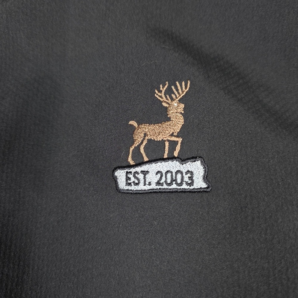 FootJoy FJ Jacket Mens L Black‎ White 1/4 Zip Golf Pullover Windbreaker Outdoor - Picture 4 of 9
